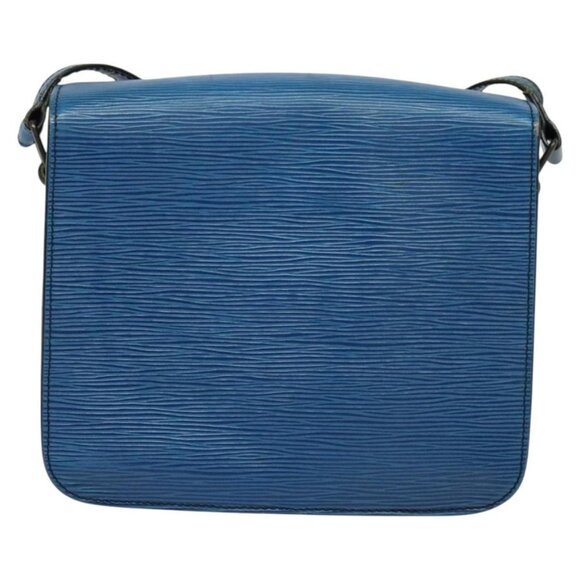 LOUIS VUITTON Epi Cartouchiere MM Shoulder Bag Blue M52245 LV Auth 123038 - Picture 3 of 16